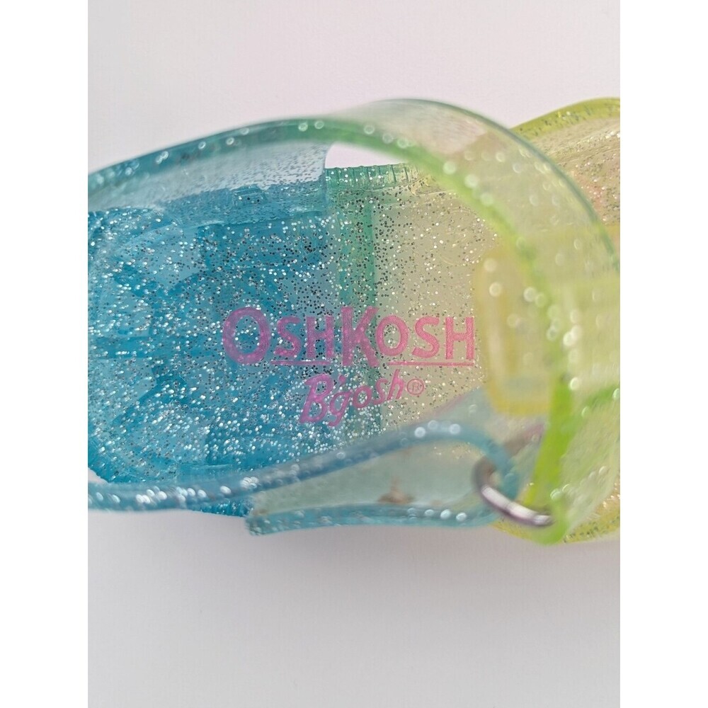 OshKosh B'gosh Baby (Size 4) Glitter Jelly Sandals in Pastel Rainbow Colors - Picture 14 of 16